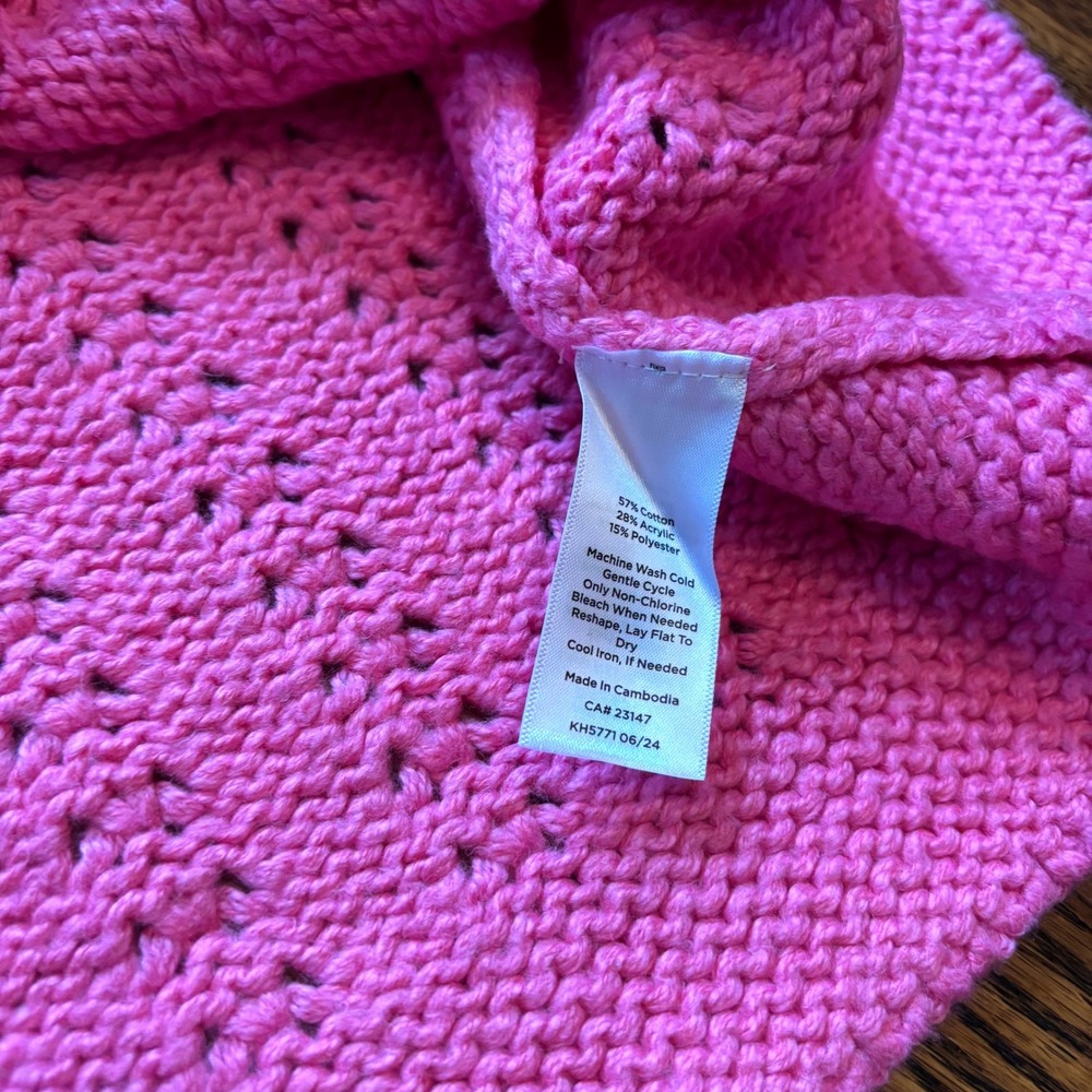 NEW NWT Talbots Pink Knit Zip-Front Cardigan 2X - Picture 5 of 7